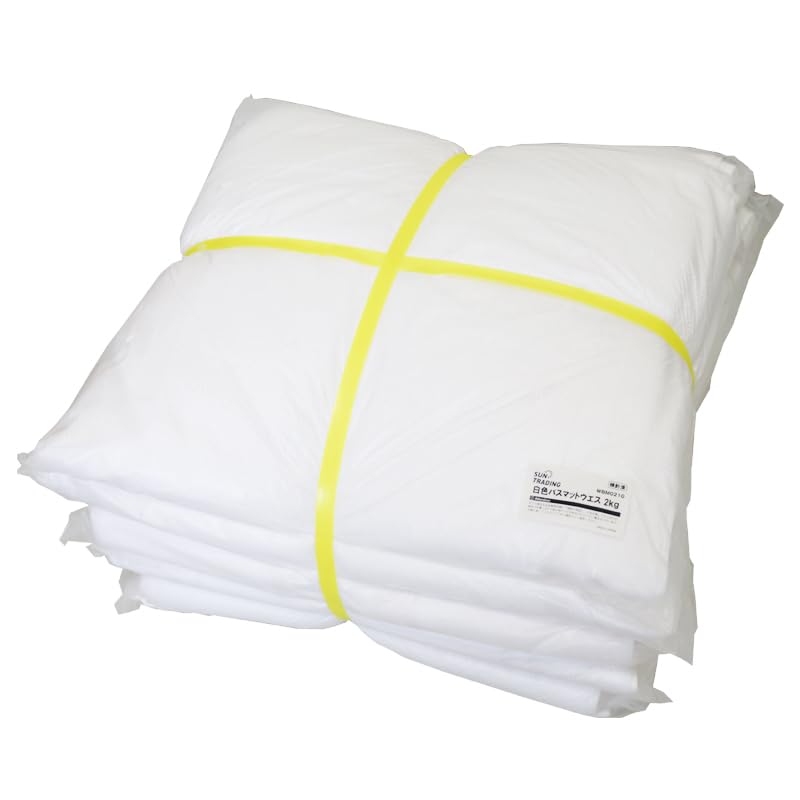 Amazon.co.jp: 白バスマットウエス 10kg/袋 (2kg束×5袋) 洗濯済み